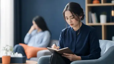 Mahasiswa menulis refleksi diri di jurnal saat mengikuti asesmen psikologi awal di ruang konseling kampus
